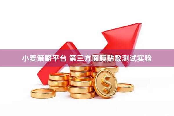 小麦策略平台 第三方面膜贴敷测试实验